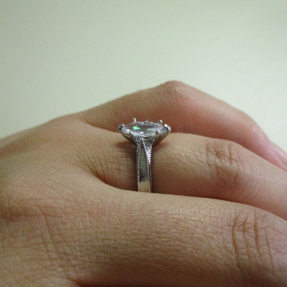 Classic Marquise Solitaire Diamond Ring - Picture 5 of 7